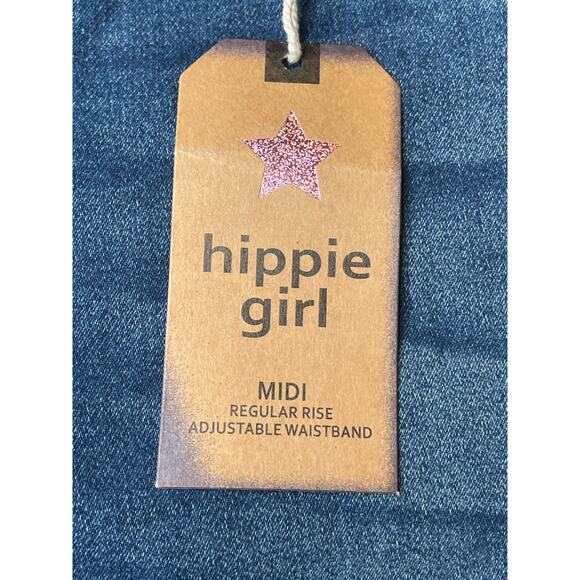 NWT Hippie Girl Regular Midi Rise Denim Shorts Super Stretch Size 14 Set Of 3 - Picture 4 of 6